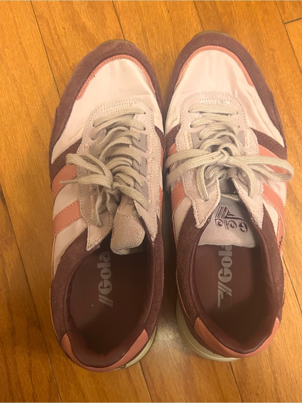 Gola Women's Retro Runner Sneaker in Plum & Dusty Pink - Picture 12 of 12